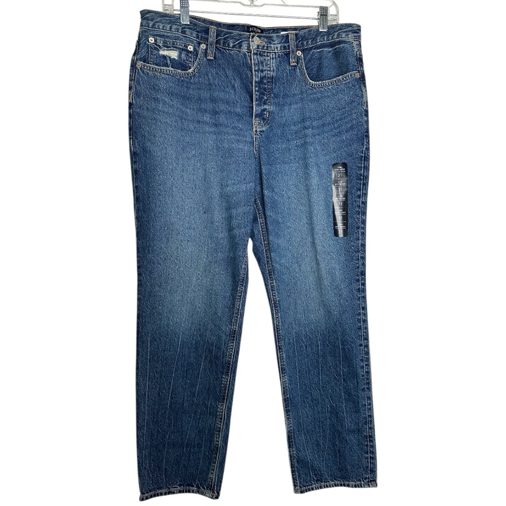 J Crew NWT Premium Edition Slim Boyfriend Button Fly High Waist Straight Jeans - Picture 4 of 15
